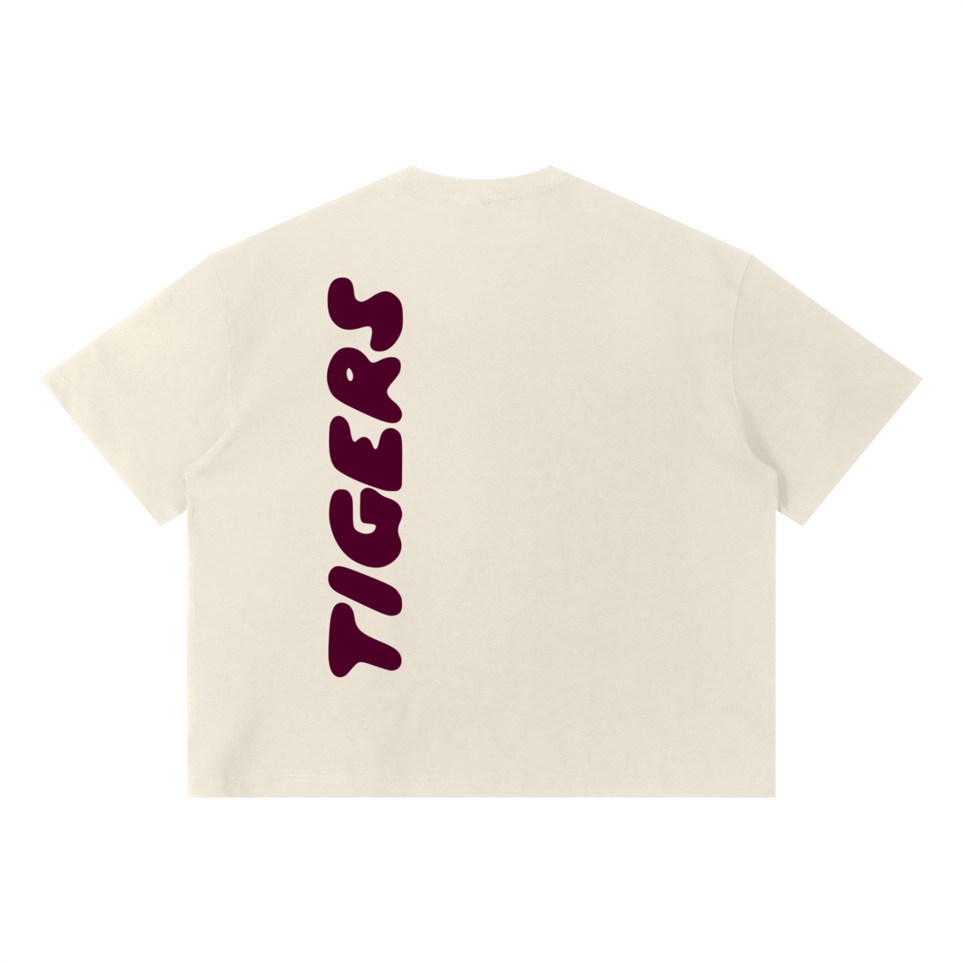 Tigers Boxy T-Shirt - Maroon Text