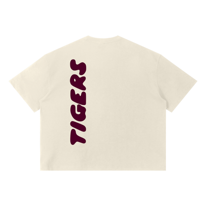 Tigers Boxy T-Shirt - Maroon Text