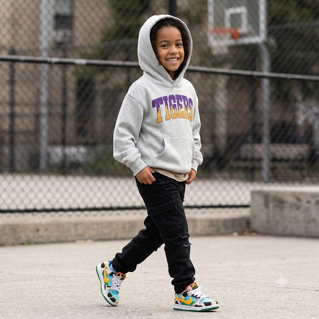 Dripping Tigers Kids' Fleece Hoodie