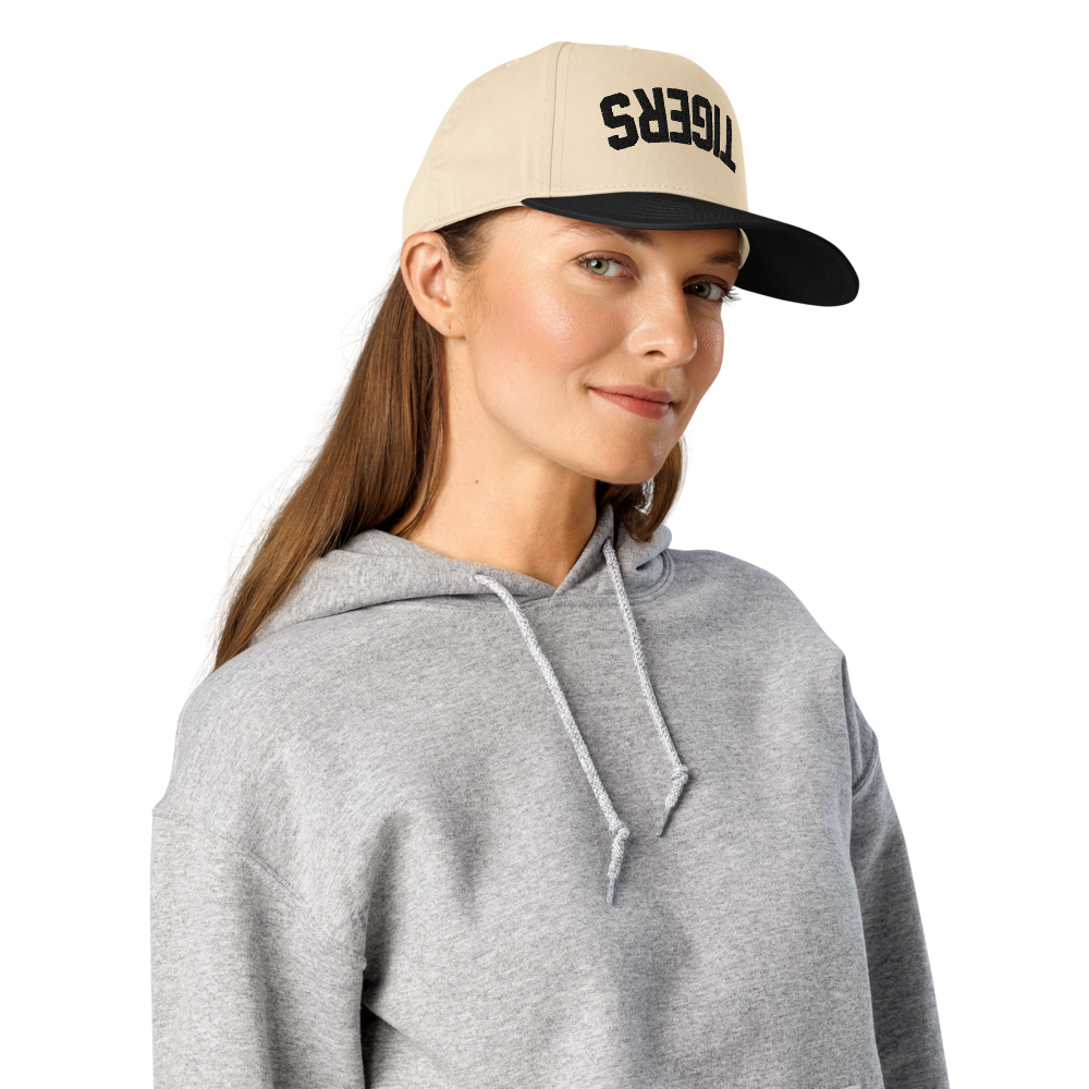 TIGERS - Upside Down Black & Cream Two-Tone Baseball Cap