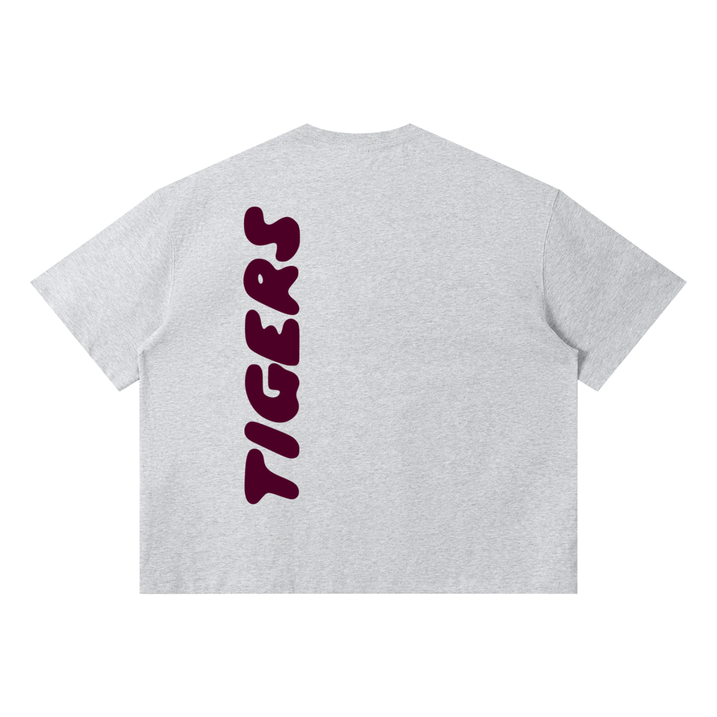 Tigers Boxy T-Shirt - Maroon Text