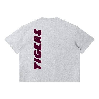 Tigers Boxy T-Shirt - Maroon Text