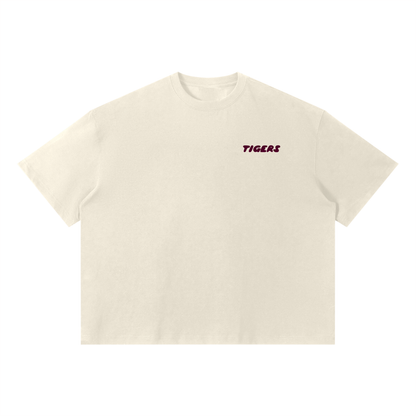 Tigers Boxy T-Shirt - Maroon Text