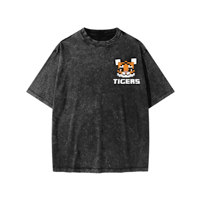 Pixel Tiger Snow Washed Kids' Tee - Slayground