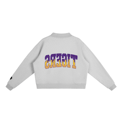 Dripping Tigers Fleece Mock-Neck Crew Sweatshirt