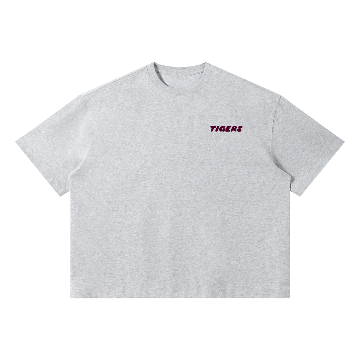 Tigers Boxy T-Shirt - Maroon Text