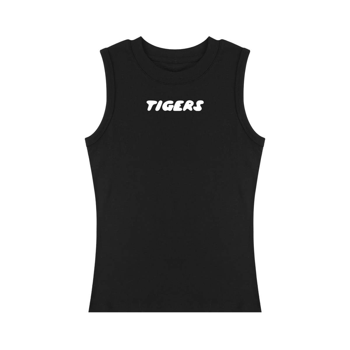 Tigers Women’s Black Tank / White Text