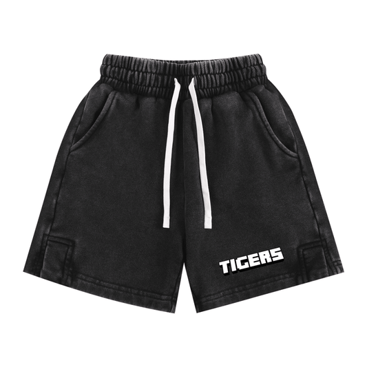 Pixel Tiger Snow Washed Kids' Shorts - Slayground