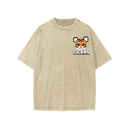 Pixel Tiger Snow Washed Kids' Tee - Slayground